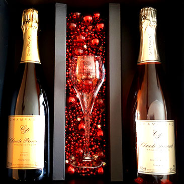 Gruppierte Bestellungen von Champagner CSE-Betriebsräten und -Kollektiven Champagner-Box