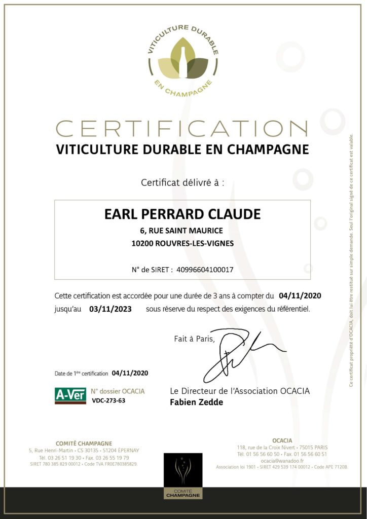 die Zertifizierungen unserer Champagner