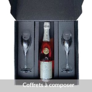 scatola 1 bottiglia e 2 flute di champagne produttore diretto