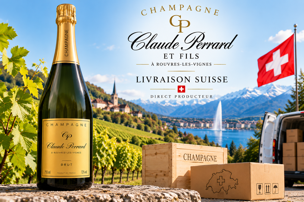 Champagne livraison suisse - Claude Perrard et Fils, champagne de producteur livré à domicile